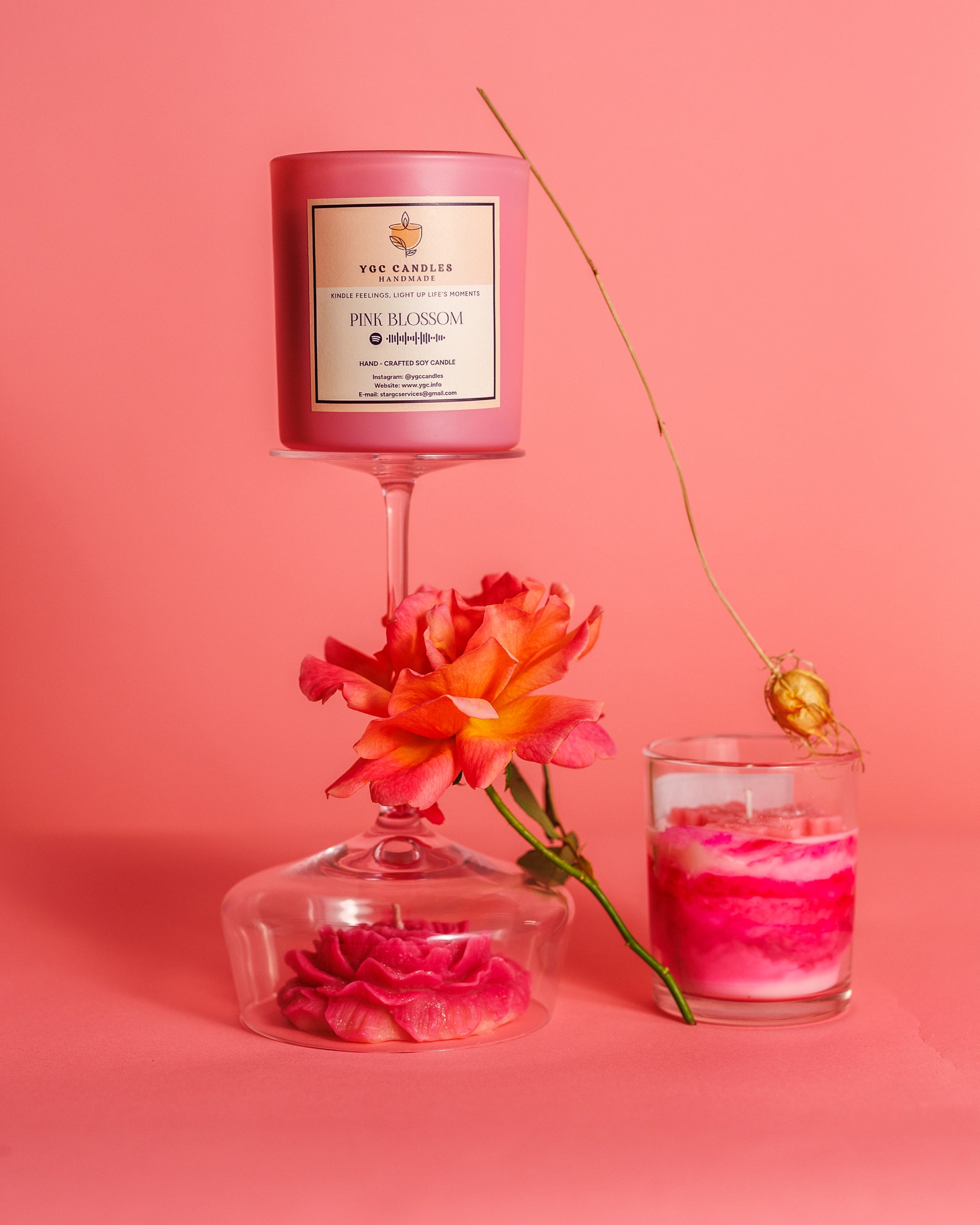 Pink Blossom – Self-Love Candle Set (7 oz + 12 oz)