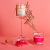 Pink Blossom – Marble Floral Candle (7 oz)