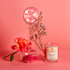 Pink Blossom – Marble Floral Candle (7 oz)