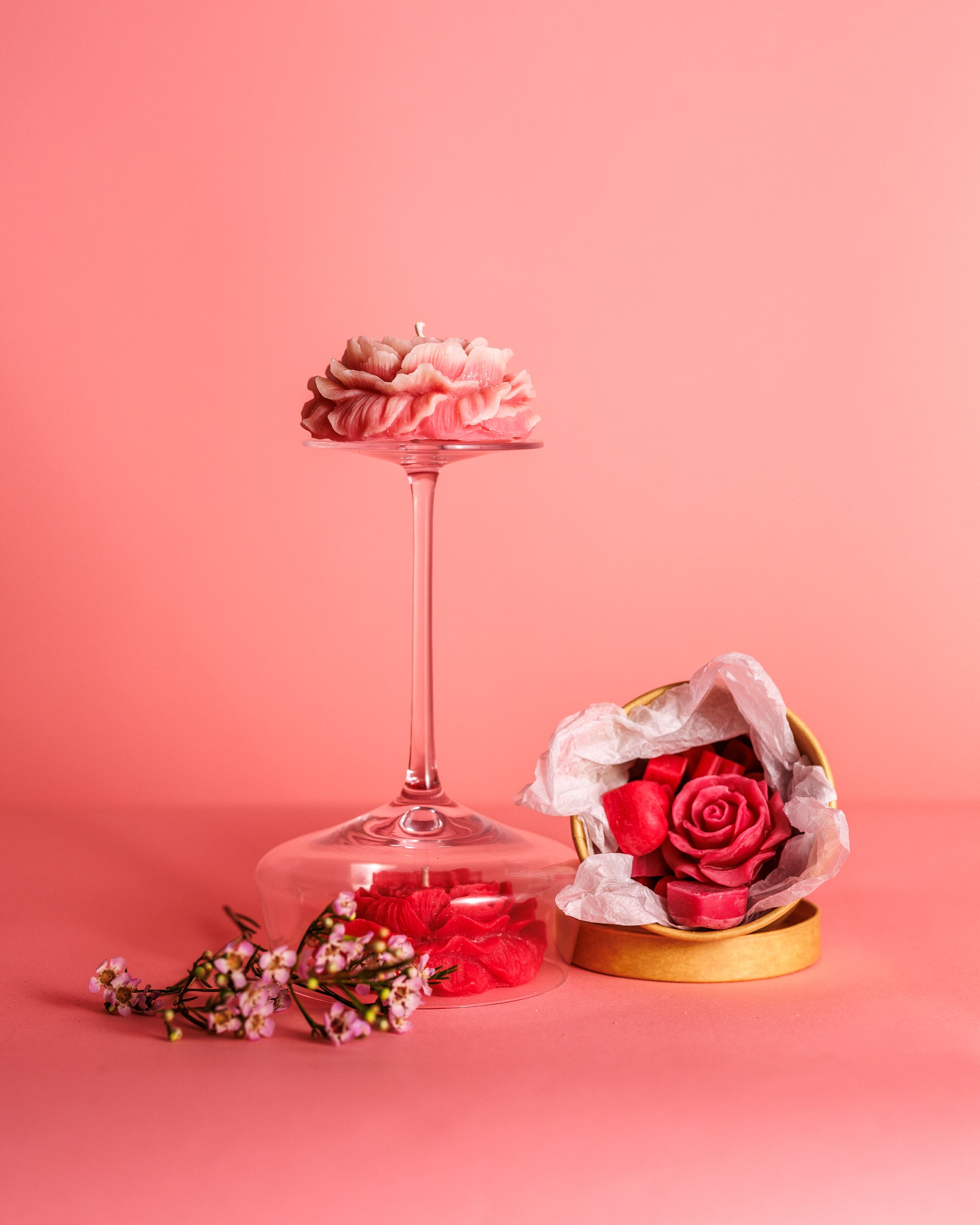 Pink Blossom – Floral & Heart Wax Melts