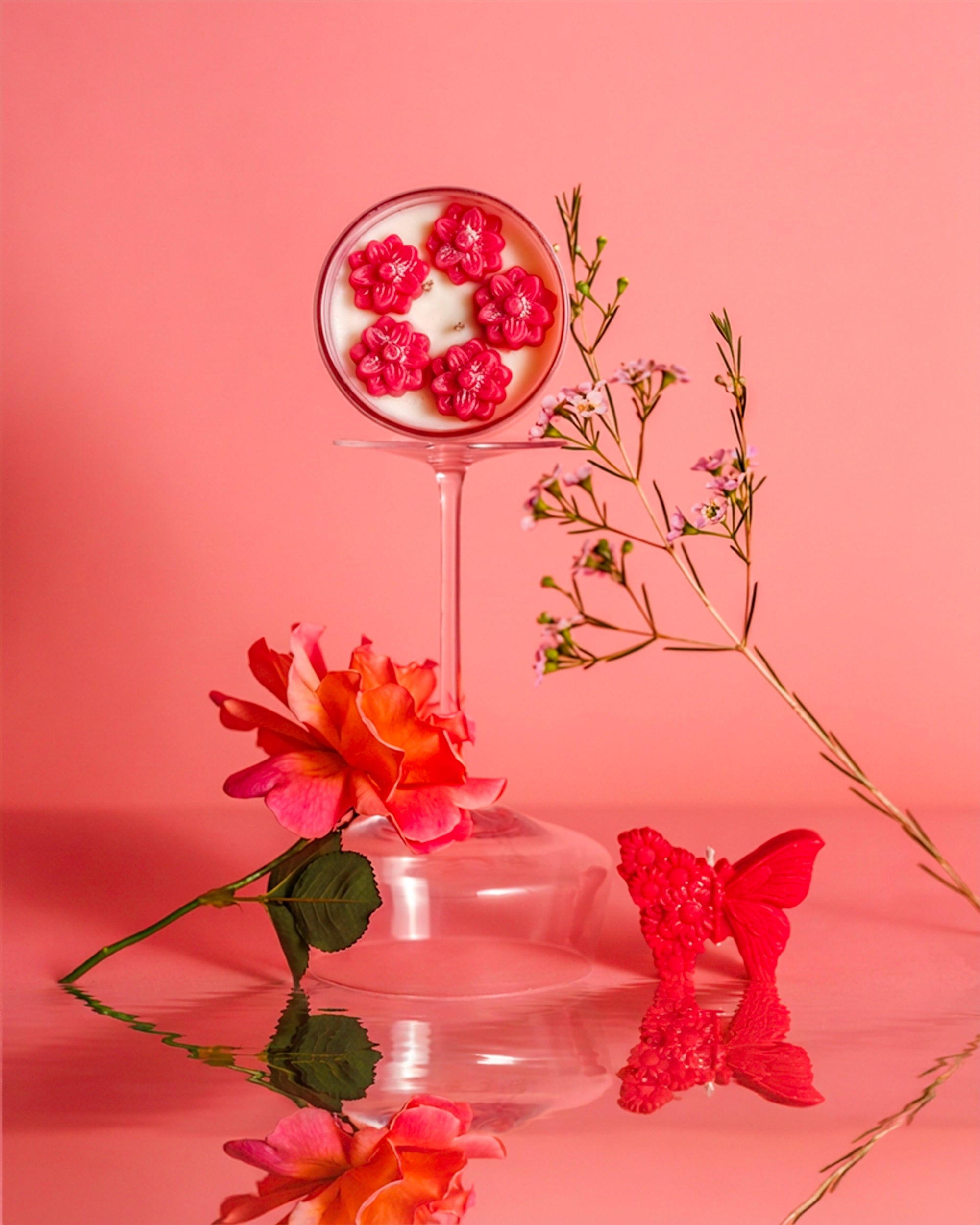 Pink Blossom – Floral Candle (12 oz)